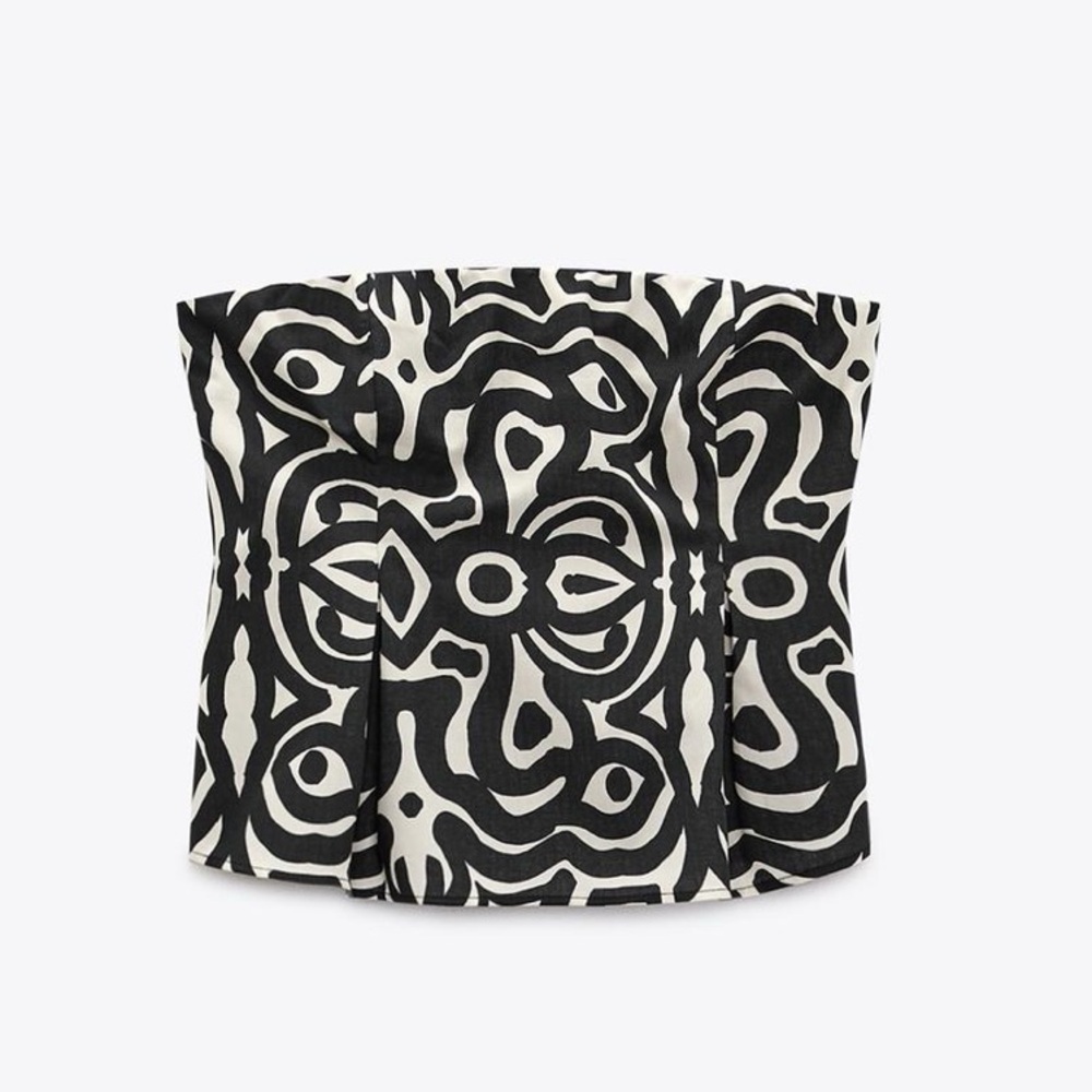 Zara Strapless Printed Top